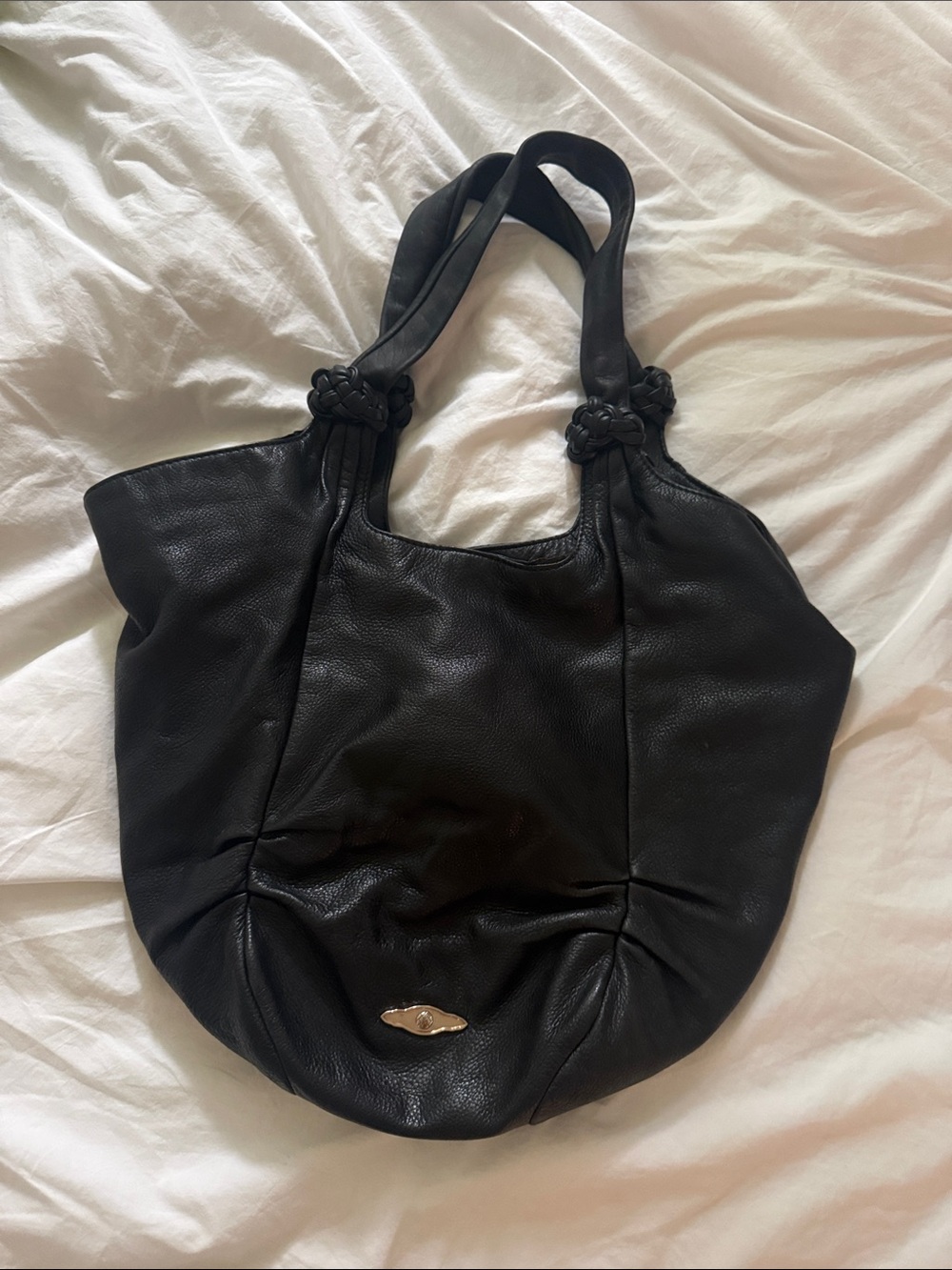 Black Leather Shoulder Bag
